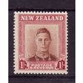 NEW ZEALAND 1947 1s RED BROWN AND CARMINE PLATE...