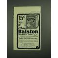 1902 Ralston Health Breakfast Food Ad - 2lb Pac...