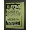 1903 McKesson & Robbins Tartarlithine Ad