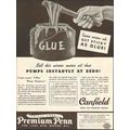 CANFIELD OIL COMPANY 1937 glue sell winter pump...