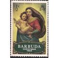 BARBUDA, CHRISTMAS, Sixtine Madonna, green 1969...