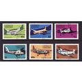 GRENADA GRENADINES 1976 AIRCRAFT SET 6 VALS FIN...