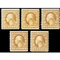 495, Mint VF NH 4¢ Coils Group of Five Stamps C...