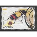 ZAMBIA 1986 INSECTS BEETLES RED YELLOW LARGE SP...