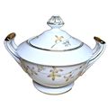 Summit Fine China Ceramic Barbara Sugar Bowl Wi...
