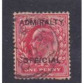 GB 1903 KING EDVII ADMIRALTY OFFICIAL OVERPRINT...