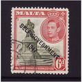 MALTA 1948 SG242 6d OLIVE GREEN & SCARLET FINE ...