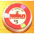 (1) $5. TERRIBLE'S FRONTIER CASINO CHIP - Saint...