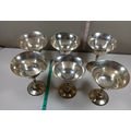 set of 6-5 1/2 inch silver plated cocktail glas...
