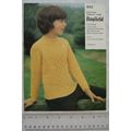 Vintage: Hayfield 652 girl's cable sweater, 3 p...