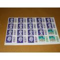 20 UNFRANKED 1ST CLASS STAMPS NO GUM F/V 33.00