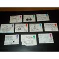 1996 SET OF 10 CARTOONS ( PHOS ) STAMPS USED