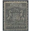 Rhodesia 1892 SG1 1d Black Mounted Mint