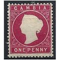 Gambia 1887 SG23 1d Crimson Wmk Crown CA Mounte...