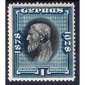 1928 CYPRUS Sg124 1pi BLACK & GREENISH-BLUE LIG...