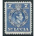 St Lucia 1949 SG152 7c Ultramarine Mounted Mint...