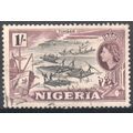 Nigeria 1953 - SG76 - 1/- black/purple - Timber...