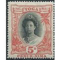 Tonga 1921 SG60 5d Black & Orange-Vermillion Mo...