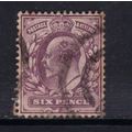 GB 1902 - 13 KEV11 6d Purple Wmk 49 ( F992 )