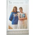 Vintage: King Cole 2344 posy sweater & sleevele...