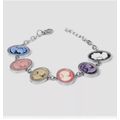 Hand carved Multi-Coloured Cameo Bracelet in Si...