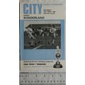1969 programme Manchester City v. Sunderland