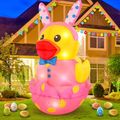 Leyndo 5FT Easter Giant Inflatables Duck Outdoo...