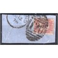 sg48 1d rose-red plate 11 on small dated piece ...