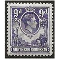 Northern Rhodesia 1952 SG39 9d Violet Mounted M...