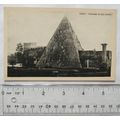 vintage postcard Rome, Piramide di Caio Cestio