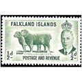 Falkland Islands 1952 ½d Green SG172 Mounted Mi...
