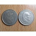 Denmark 1966 1 Krone Coin