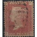1858 SG43 1d Red Plate 94 Fine Used Check Lette...