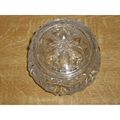 Lovely Vintage Clear Glass Trinket / Powder Pot