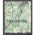 India 1912 - SG O76 - KGV ½a green (SERVICE) us...
