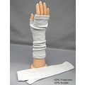Gloves - Fingerless Lurex Opera Glove - Gray Co...