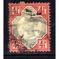 GB 1887 - 1892 QV 4 1/2d Green & Carmine used S...