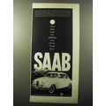 1960 Saab Cars Advertisement - You'll never know how satisfying a car can be