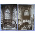 2 x vintage postcards Wells Cathedral
