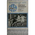 1969 programme Manchester City v. Sheffield Wed...