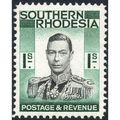 Southern Rhodesia KGVI 1937 1s Black & Blue Gre...