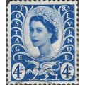 WALES, QE II Wilding definitive, blue 1968, 4d, #5