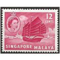 Singapore 1955 SG45 12c Rose-Carmine Mounted Mi...