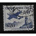 CHILE 1956 AIR 20p BLUE DE HAVILLAND VENOM SG 4...