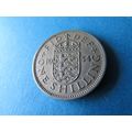 1954 QUEEN ELIZABETH II ENGLISH SHIELD ONE SHIL...
