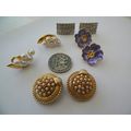 LOT OF 4 VINTAGE CLIP-ON EARRINGS