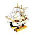 ENDEAVOUR SAILBOAT WHITE/ORANGE WOOD SAILBOAT, ...