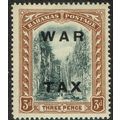 Bahamas 1919 War Tax 3d Black and Brown SG105 MM