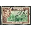 Jamaica 1938 Definitive Issue 1/- Green and Pur...