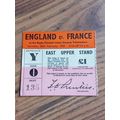 1959 England vs France Five Nations Ticket, Twi...